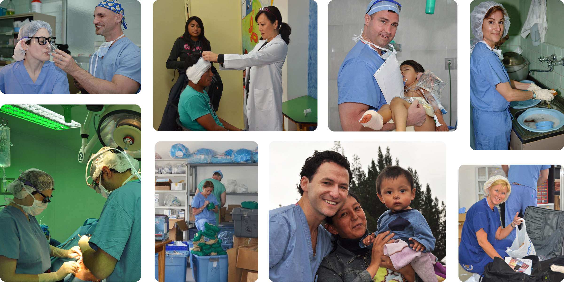 Collage of images for a week in the life of a mission