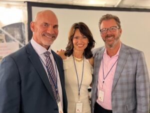 Rick Silverman, MD (co founder), Liz Brunner and Mark D'Alessandro at our 2022 Fundraiser.